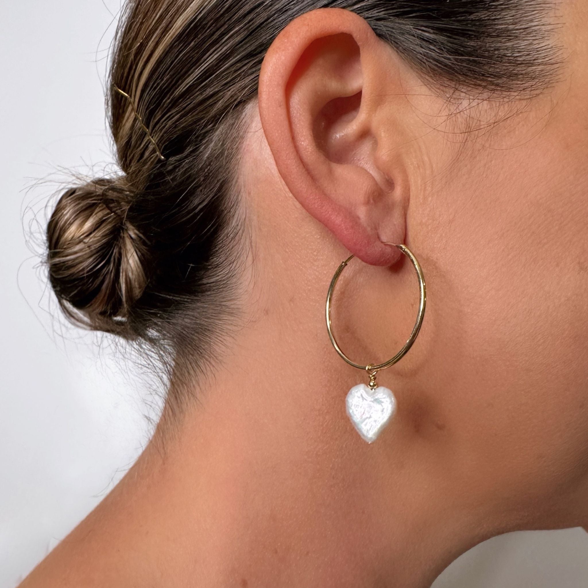 LARGE PEARL / HOOP EARRINGS - Meg Maskell Fine Jewellery