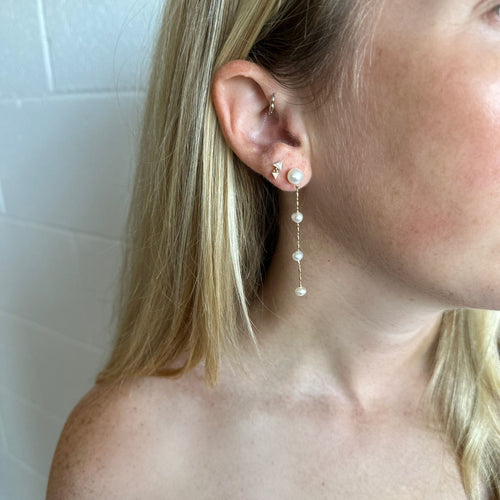 Pearl Drop Dangle Earrings in 14k Gold Fill