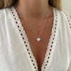 Pearl Heart Shape Silver Necklace Pendant