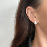 keshi pearl stud earrings