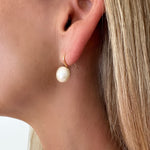 Bella | Statement Pearl Drop Earrings | Gold